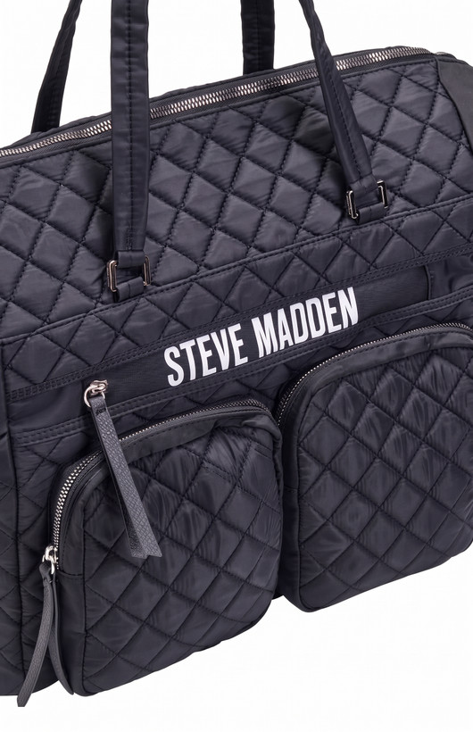 کیف دوشی و دستی زنانه استیو مدن (Steve Madden) مدل کاپشنی مشکی به همراه کیف دستی مجزا