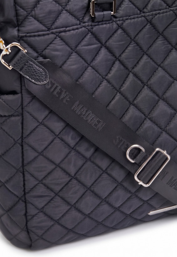کیف دوشی و دستی زنانه استیو مدن (Steve Madden) مدل کاپشنی مشکی به همراه کیف دستی مجزا